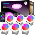 Smart Recessed Lighting 6 Inch LED Recessed Lights 6 Pack