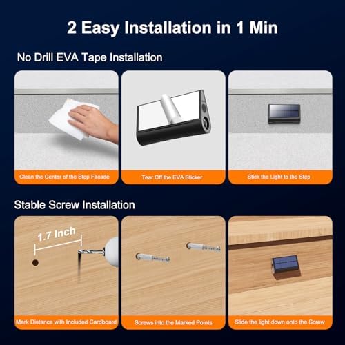 6-Pack Waterproof Solar Step Lights, Cool White