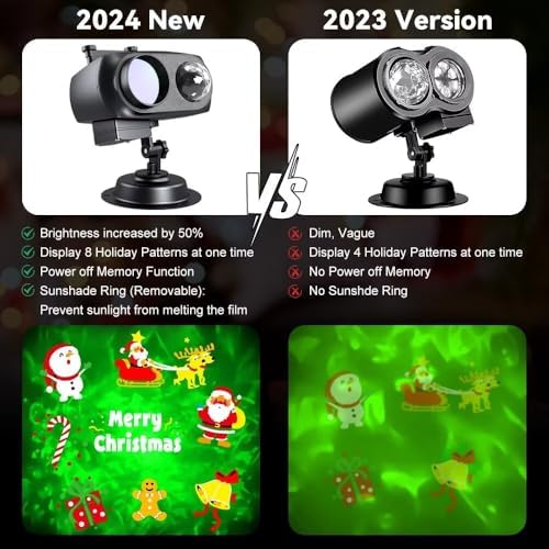 NUÜR Christmas Projector Lights Outdoor