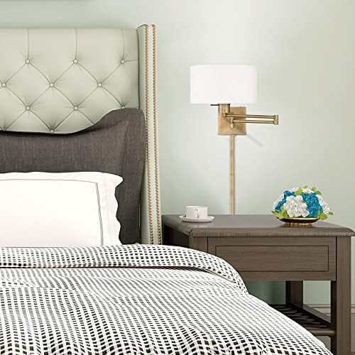 Livex Lighting 40036-01 1-Light Swing Arm Wall Light, Antique Brass