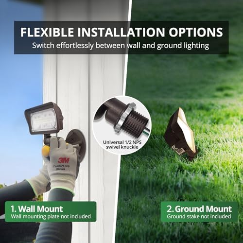 GKOLED 25W 3000K LED Outdoor Flood Light
