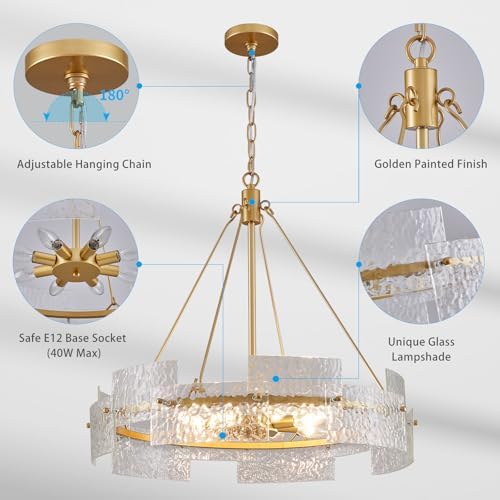 XINGQI 8-Light Chandelier, 26"