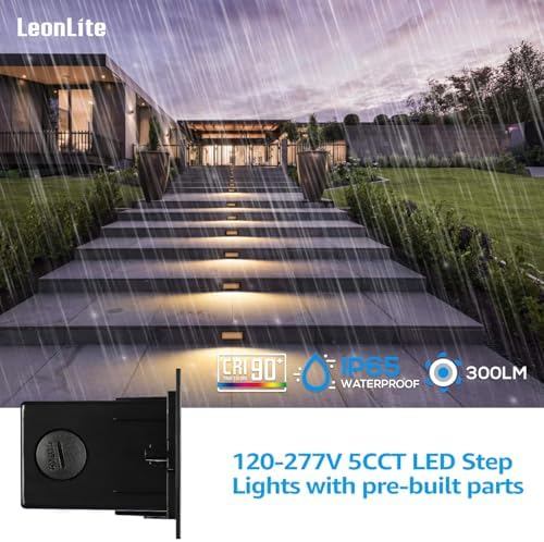 LEONLITE 5CCT 120V-277V LED Step Lights, Bronze
