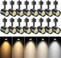 VANoopee 5-Color LED Track Lighting Heads, 16-Pack Black