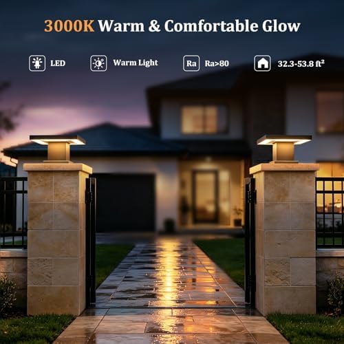 Outdoor Modern LED Post Cap Light, 3000K