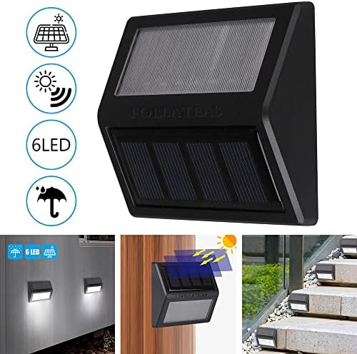 Solar Lights Outdoor, Waterproof Solar Powered Deck Step Lights for