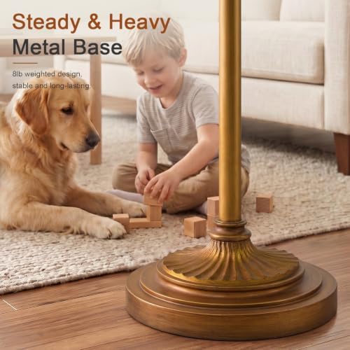 Vintage Floor Lamp, 350° Adjustable Swing Arm, 61"