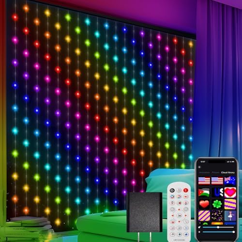 CoziTech 400 LED Smart Curtain Lights, 6.6 x 6.6 FT