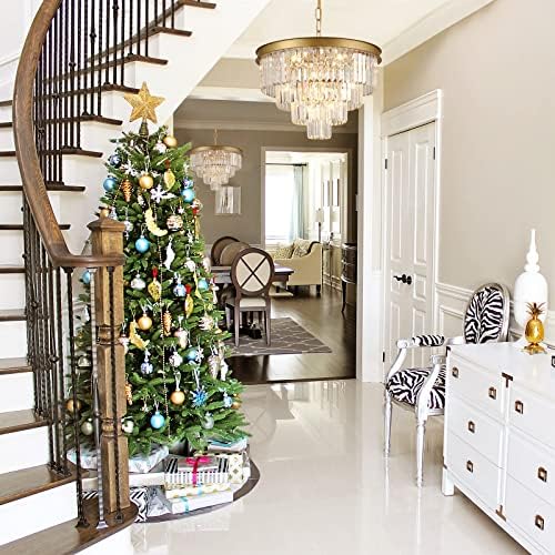 24” Modern Gold Crystal Chandelier