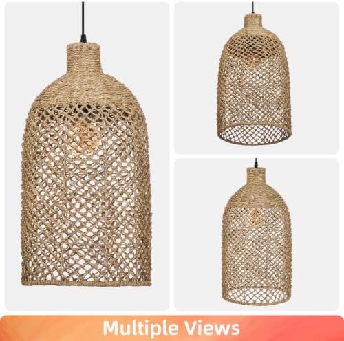 Arturesthome 1-Light Rustic Rattan Chandelier