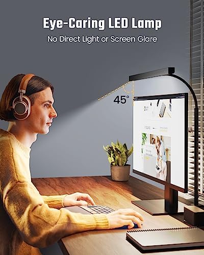 SUPERDANNY 12W Gooseneck LED Desk Lamp with Clamp