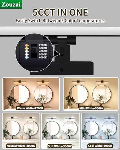 zouzai 24 inch Modern Bathroom Vanity Lighting Fixtures Over Mirror