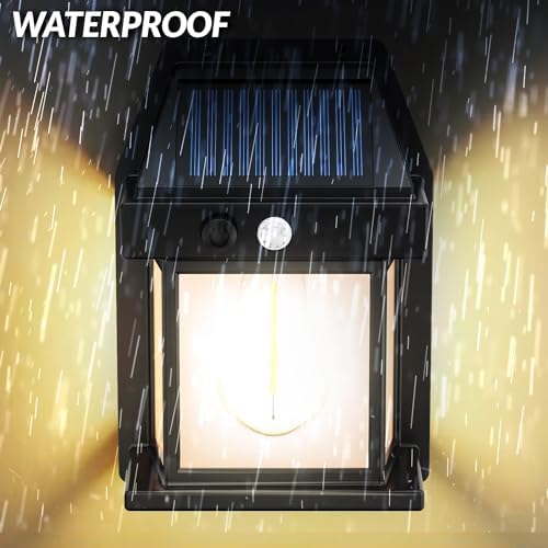 Solar Wall Lights, 2 Pack, Waterproof