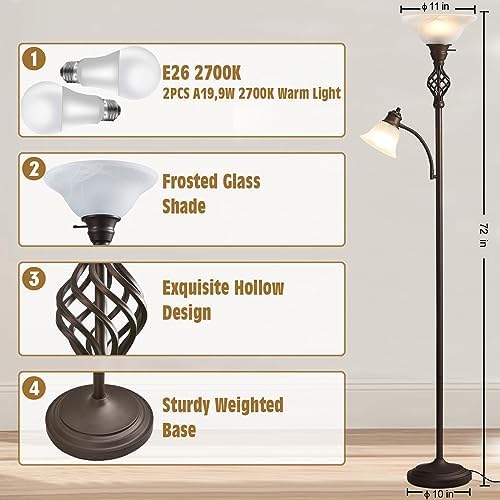 GyroVu LED Torchiere Floor Lamp