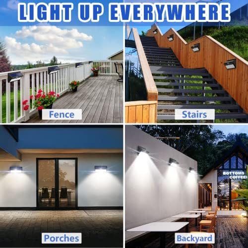 Solar Motion Sensor Security Lights, 2000LM, 4 Pack