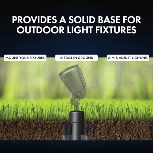 17" Outdoor Landscape Lighting Mounting Post, MPOST17