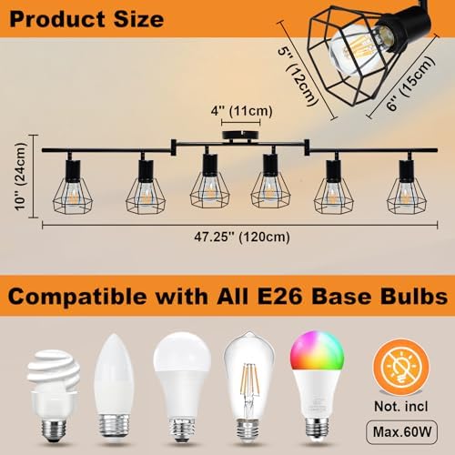 HiBay 6-Light Track Lighting Fixture
