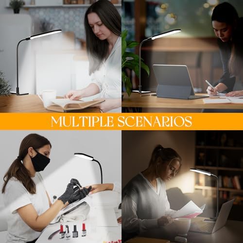 LED Clip-On Lamp, 3 Color Modes, 10 Brightness Levels