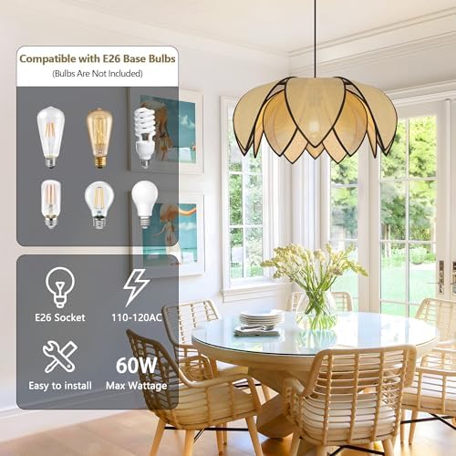 21'' Boho Rattan Chandelier