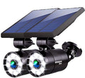 Solar Motion Sensor Spot Lights, Black, 2 Pcs