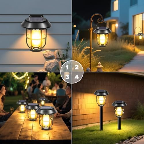 Solar Motion Lights Outdoor for Halloween Decorations, 4 Pack
