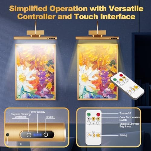 LYTARA Rechargeable Cordless Picture Light, Gold