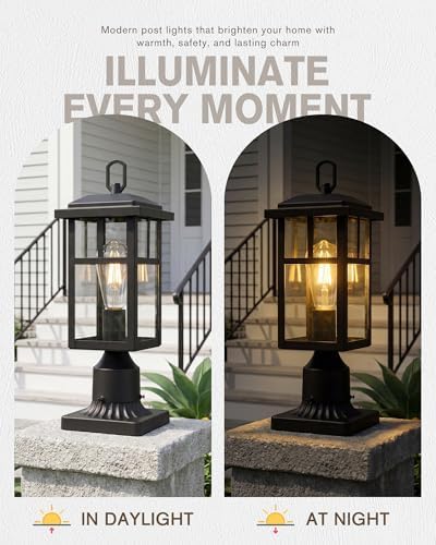 Beionxii 17Inch Outdoor Post Lights, 2 Pack