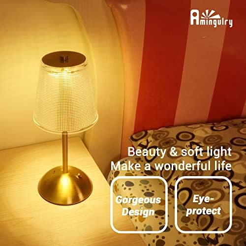 Cordless Rechargeable Touch Table Lamp, 4000mAh, Black