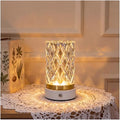 Crystal Table Lamp, USB Rechargeable, 3 Color Modes