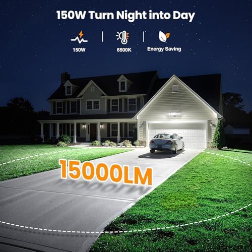 Onforu 15000lm LED Flood Lights, 5 Adjustable Heads