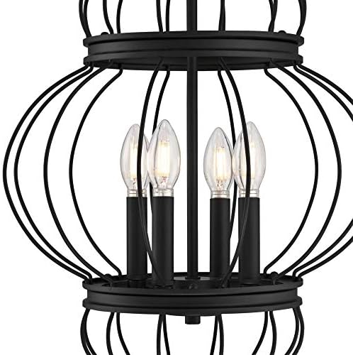 Westinghouse Salma Four-Light Chandelier, Matte Black