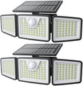 daphino 2500LM Solar Motion Sensor Lights, 2 Pack