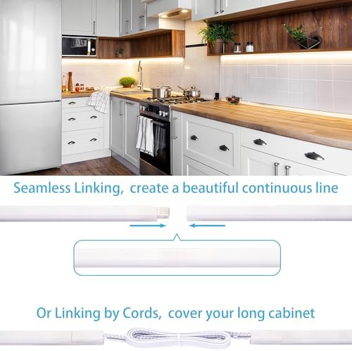 Motion Sensor Under Cabinet Lights, 6 Pcs, 12 Inch