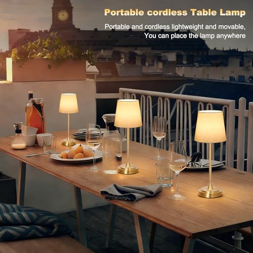 Wowag Cordless Table Lamp Rechargeable,5000mAh Battery Operated Desk