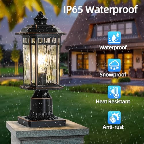 DASTOR 2-Pack Dusk-to-Dawn Outdoor Post Lights