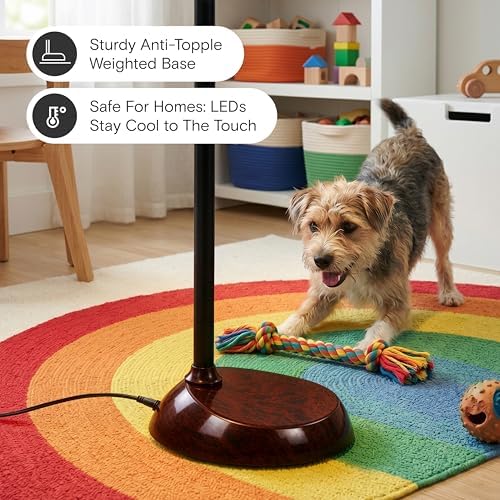 Brightech Litespan LED Floor Reading Lamp, Havana Brown