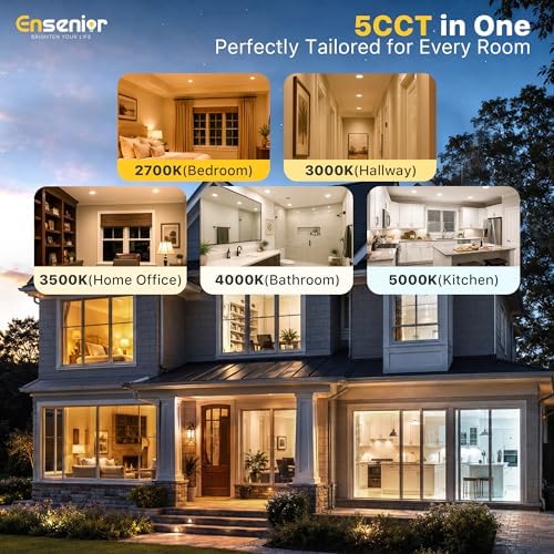 Ensenior 12 Pack 6 Inch LED Recessed Ceiling Light