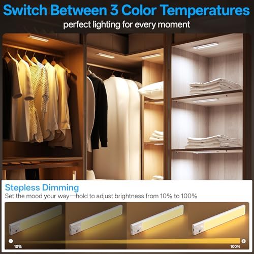 Under Cabinet Wireless Motion Sensor Lights, 2 Pack
