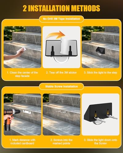 Brightown 4-Pack Solar Step Lights, Multiple Color Modes
