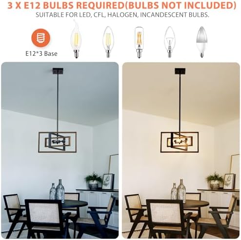 16" 3-Light Farmhouse Chandelier