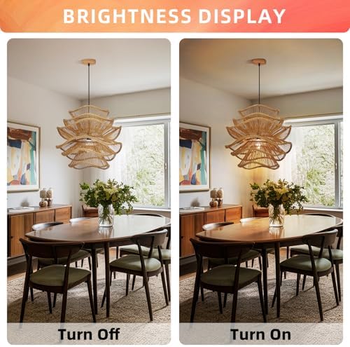 Arturesthome 19.68" Woven Rattan Pendant Light