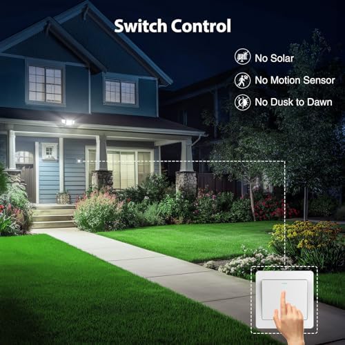 Onforu 90W 10000LM 4-Head LED Outdoor Flood Light