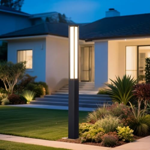 92" Tall Landscape Path Light, 100-240V Bollard