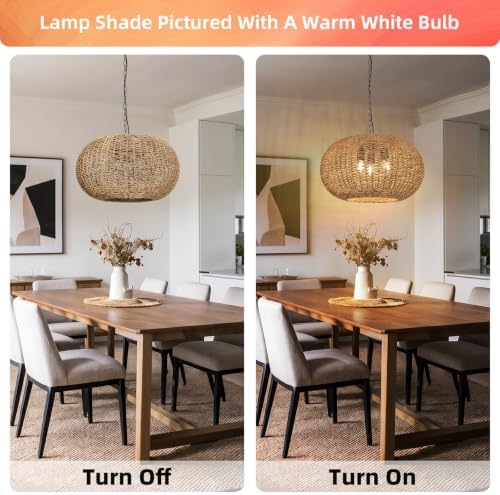 Arturesthome 3-Light Natural Rattan Pendant Light
