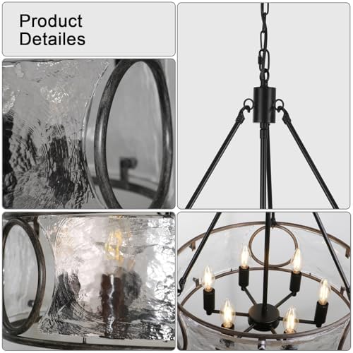 6-Light 19.5" Drum Chandelier