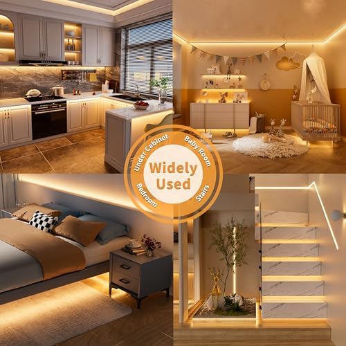PAUTIX 2700K COB LED Motion Sensor Strip Lights