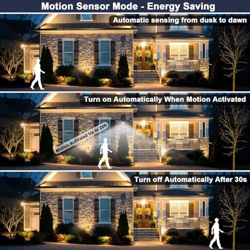 Solar Motion Lights Outdoor 2000LM Security Flood Lights IP67