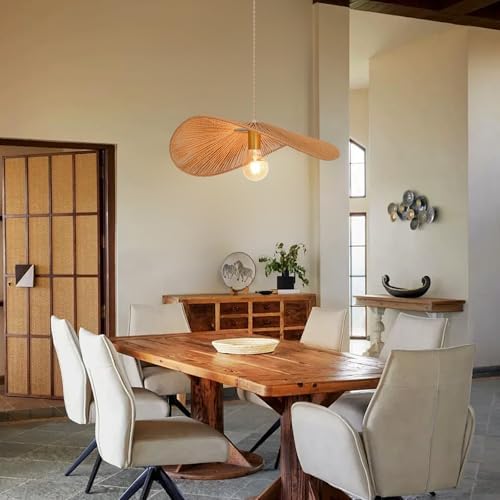 Arturesthome 19.68-Inch Boho Rattan Pendant Light