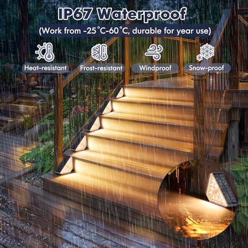Kondras Solar Motion Sensor Stair Lights