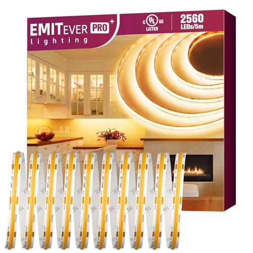 EMITEVER 16.4-Foot UL Listed COB LED Strip — 2700K - Field & Lumen Lighting